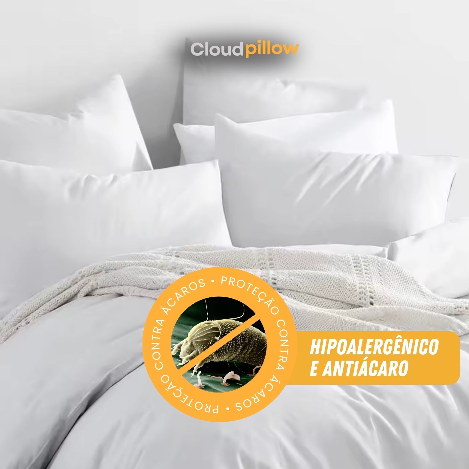 CloudPillow™ Travesseiro Premium Pluma de Ganso - Conforto de Hotel 5 Estrelas