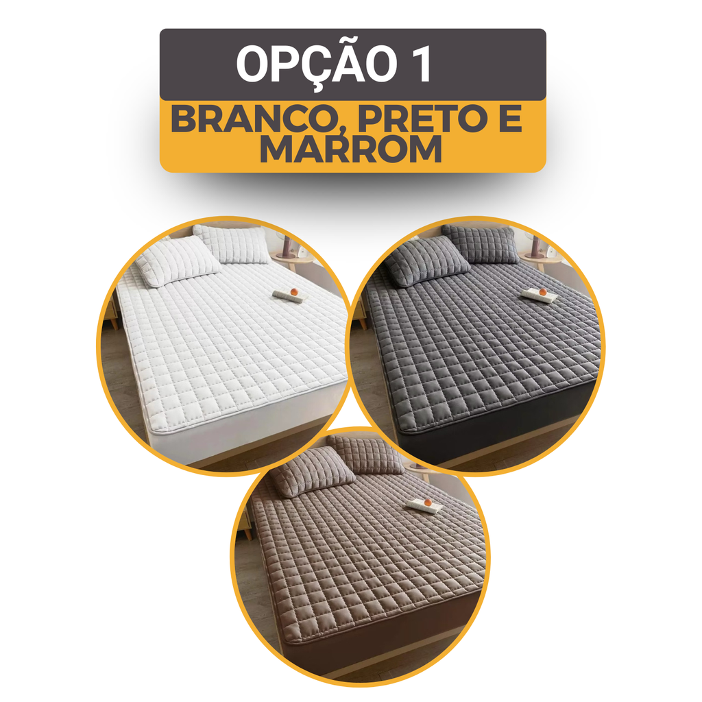[COMPRE 1, LEVE 3] Hydra Soft™ - Jogo de Cama Impermeável Premium – Capa + 2 Fronhas