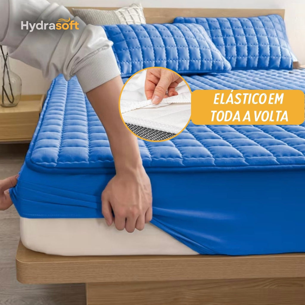 Hydra Soft™ [COMPRE 1, LEVE 3] - Jogo de Cama Impermeável Premium – Capa + 2 Fronhas [SOMENTE HOJE 🔥]
