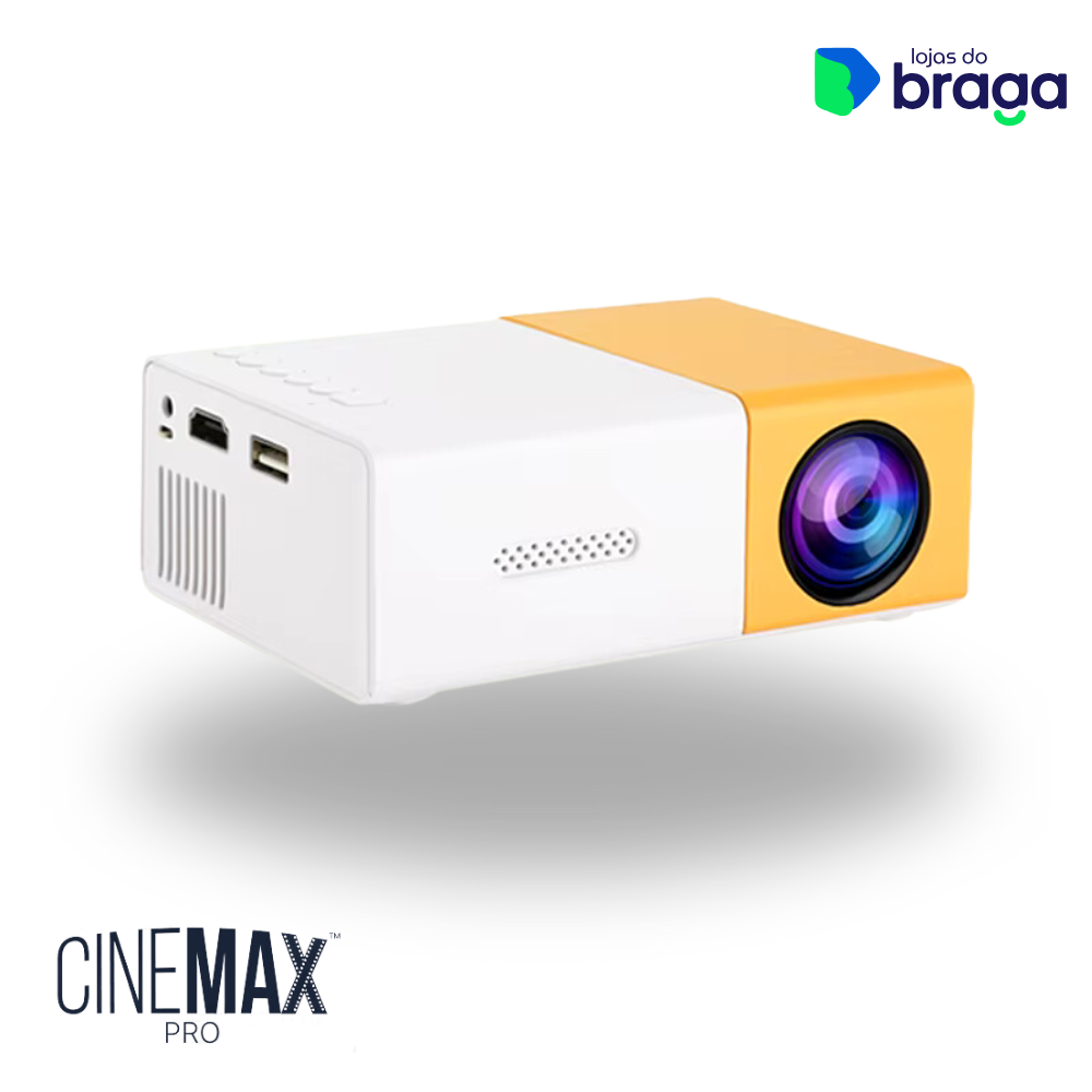 CineFlix HD™ Projetor Portátil + BRINDE Tela 200 Polegadas —Transforme Sua Casa em um Cinema